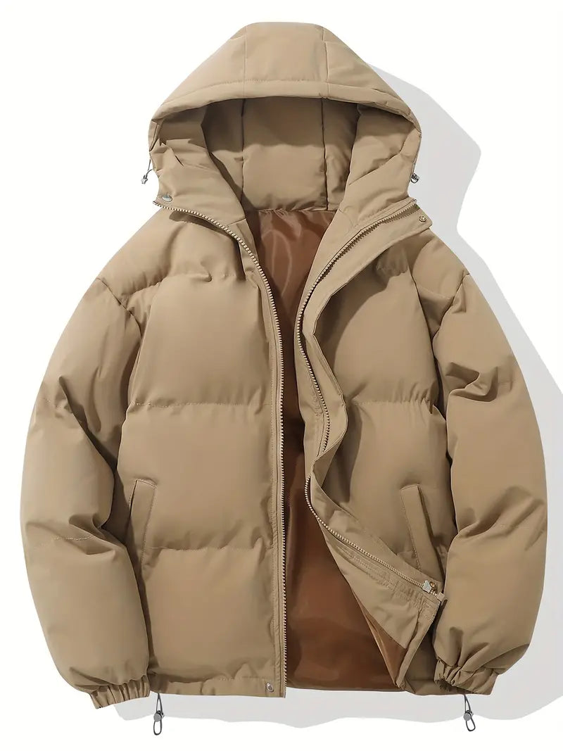 Dame Varm Vinterjakke med Hætte og Klassisk Design