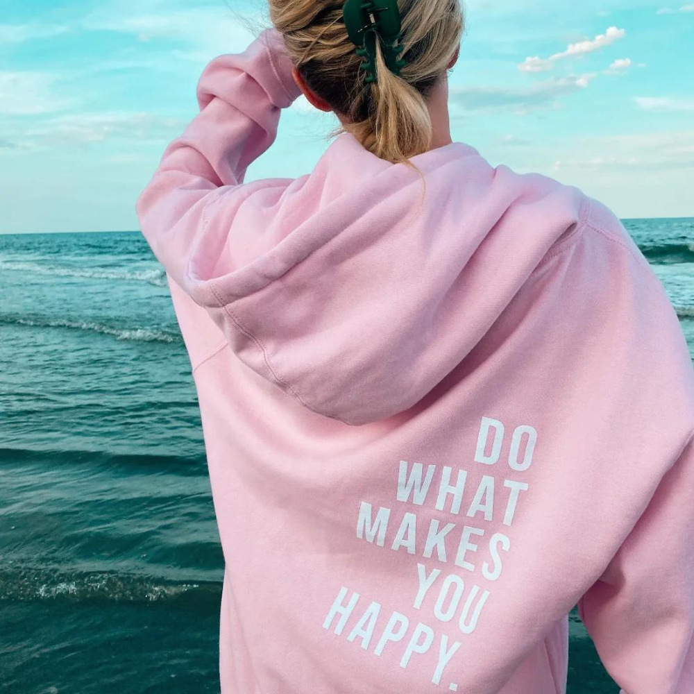 Dame Oversized Lang Hættetrøje med Iøjnefaldende Logoprint