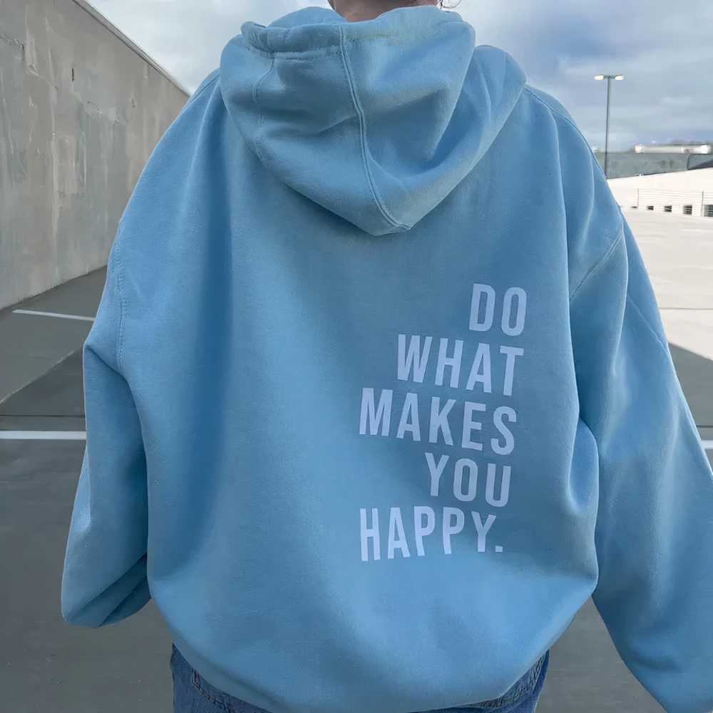 Dame Oversized Lang Hættetrøje med Iøjnefaldende Logoprint