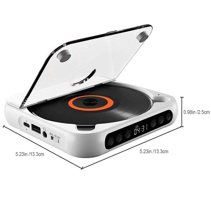 Bærbar Bluetooth CD-afspiller med Hi-Fi Lyd og USB-C Opladning
