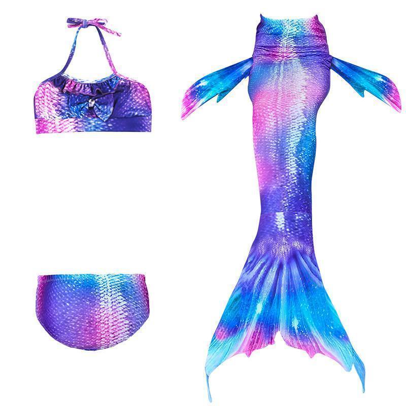 BĂžrne Havfrue BikinisĂŠt med Fiskehale til Pool og Strand