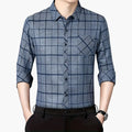 David - Trendy rutete skjorte med revers for menn