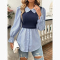 Fabiola - Elegant langermet bluse for kvinner