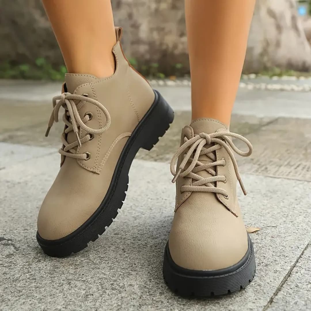 Josephine - All-Season Combat Boots med snøring til dame