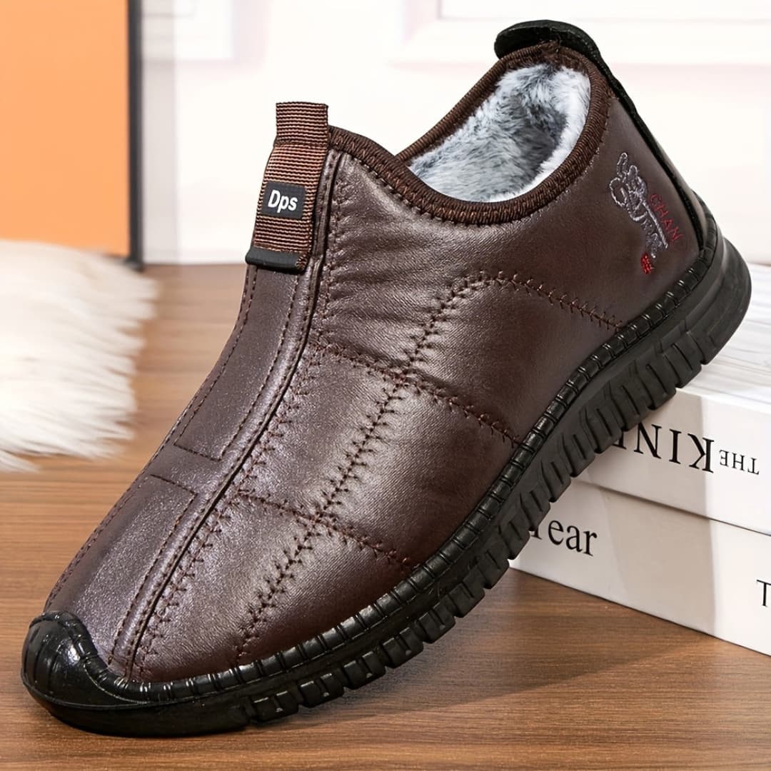 Carlos - Koselige Fleece-fôrede Slip-On Sneakers for Menn