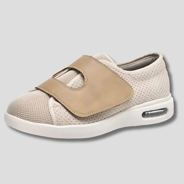 Zapatos de velcro para pies hinchados con suela acolchada de aire
