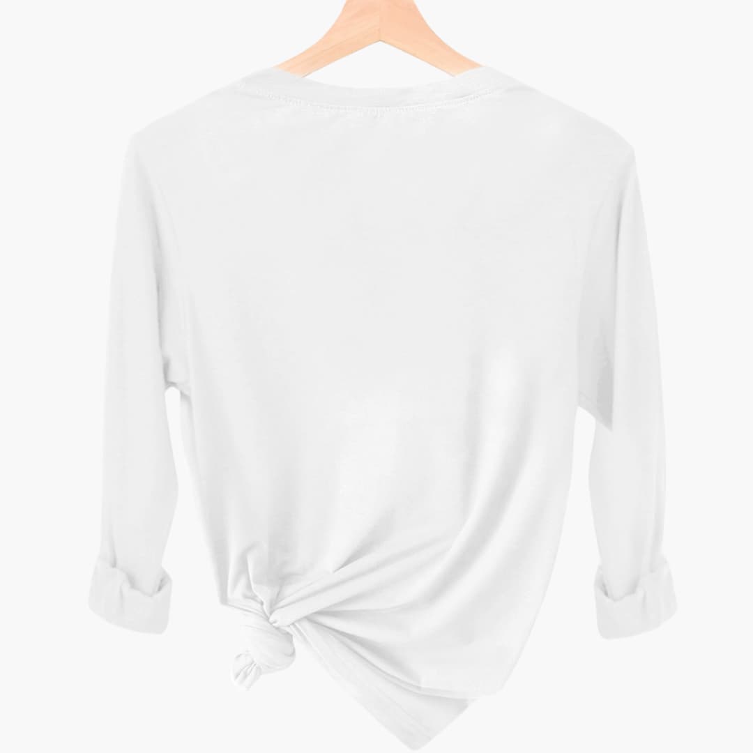 Kvinne Vintage-inspirert Jul Juleprint Langermet T-skjorte