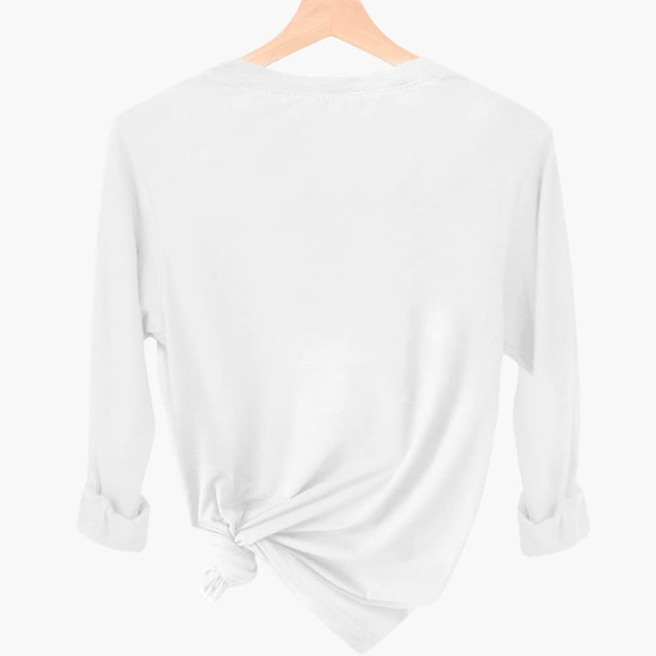 Kvinne Vintage-inspirert Jul Juleprint Langermet T-skjorte