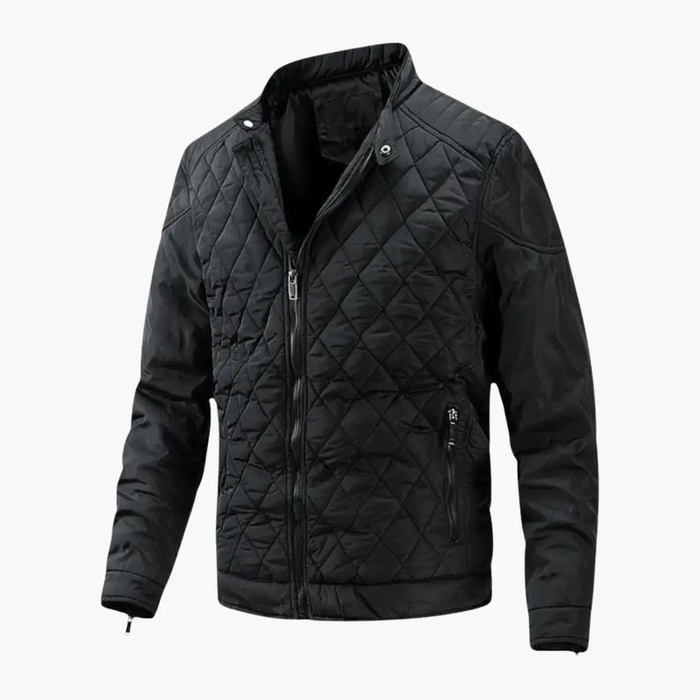 Veste matelassée pour homme avec fermeture éclair et col montant