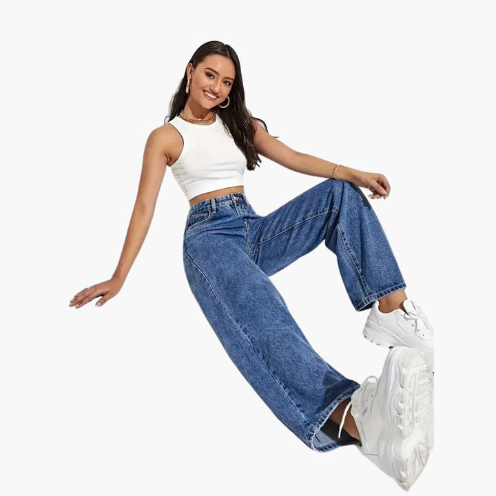 Jacqueline - Plush-Lined Denim Pants for Women