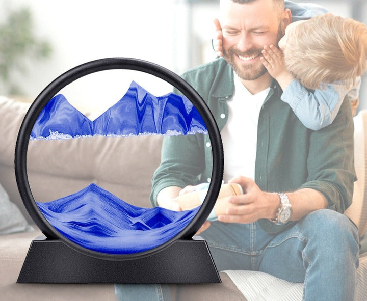 3D Bevegelig Sandkunst Timeglass for Beroligende Atmosfære