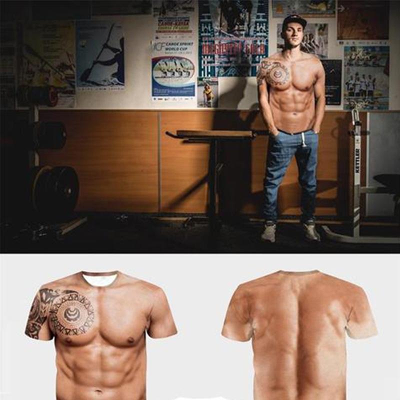3D T-skjorte | Muskel- og Tatoveringsdesign