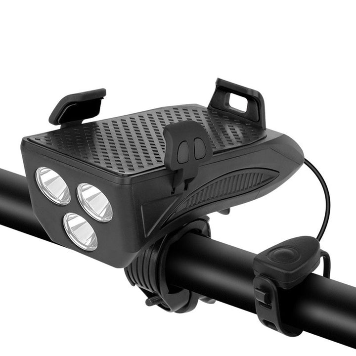 Unisex 4-i-1 Sykkeltilbehør med LED-lys, Telefonholder, Powerbank