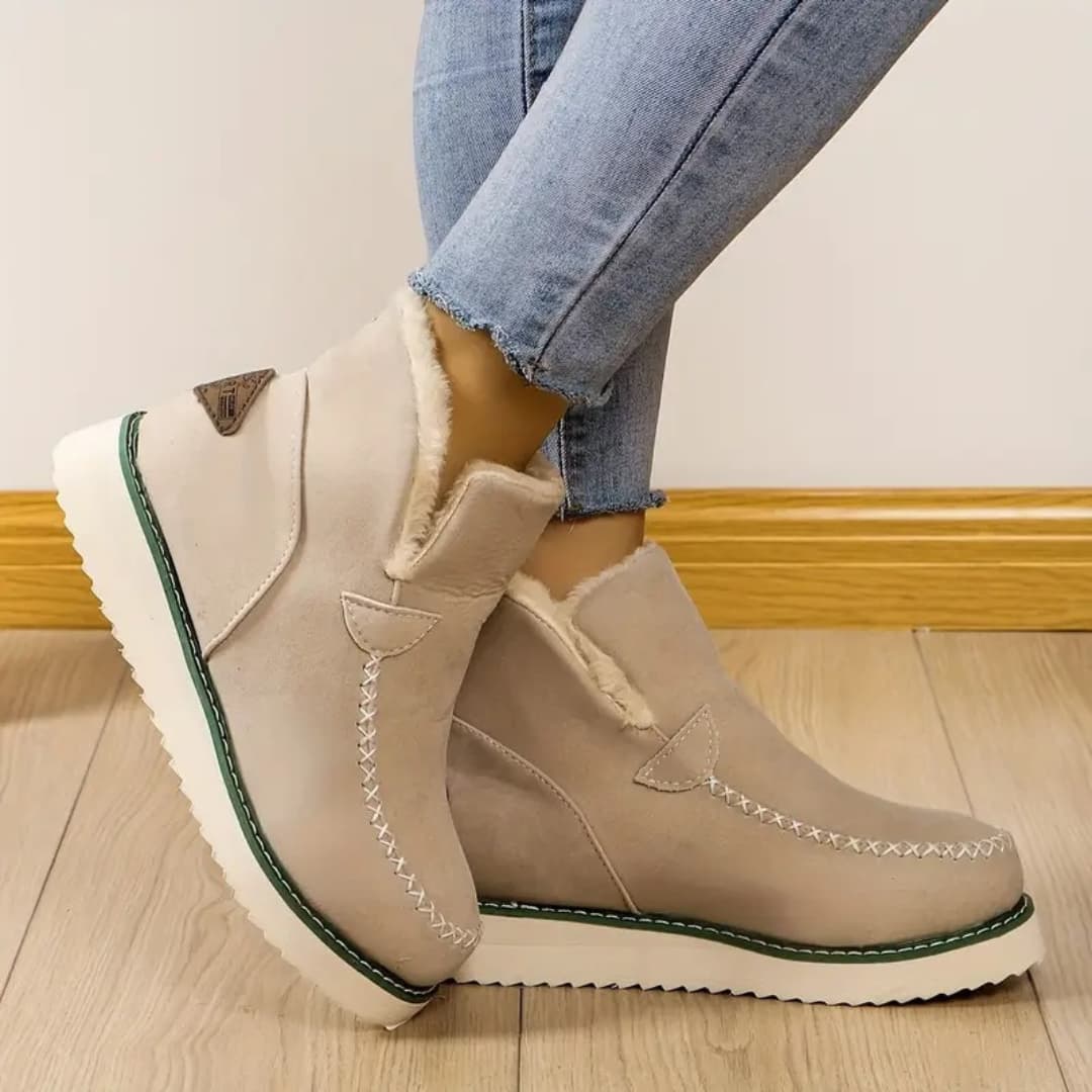 Jasmina - Varme slip-on ankelstøvler til dame
