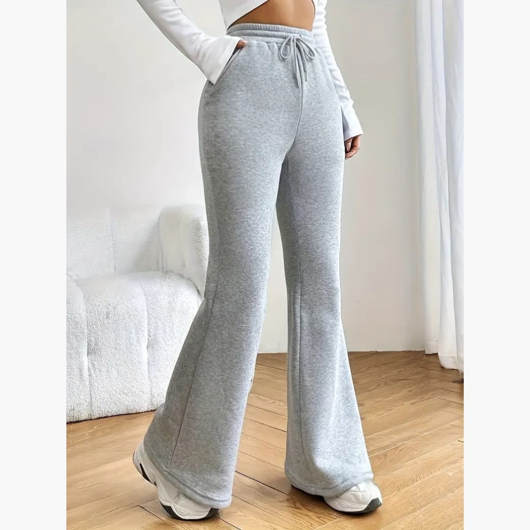 Damebukser: Komfortable bukser med vide ben og høy midje