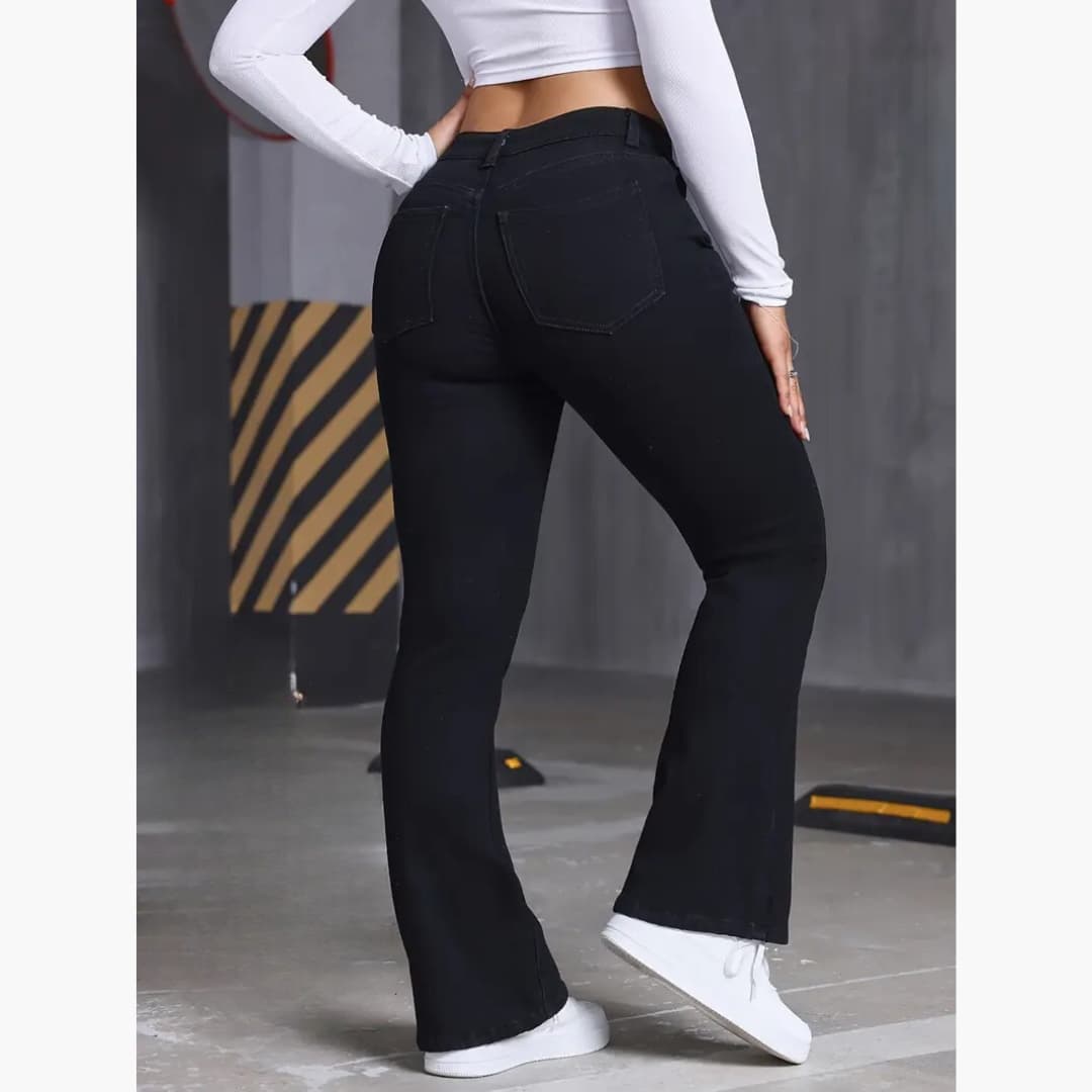 Hilda - Stilige Flare-jeans med høy midje for dame