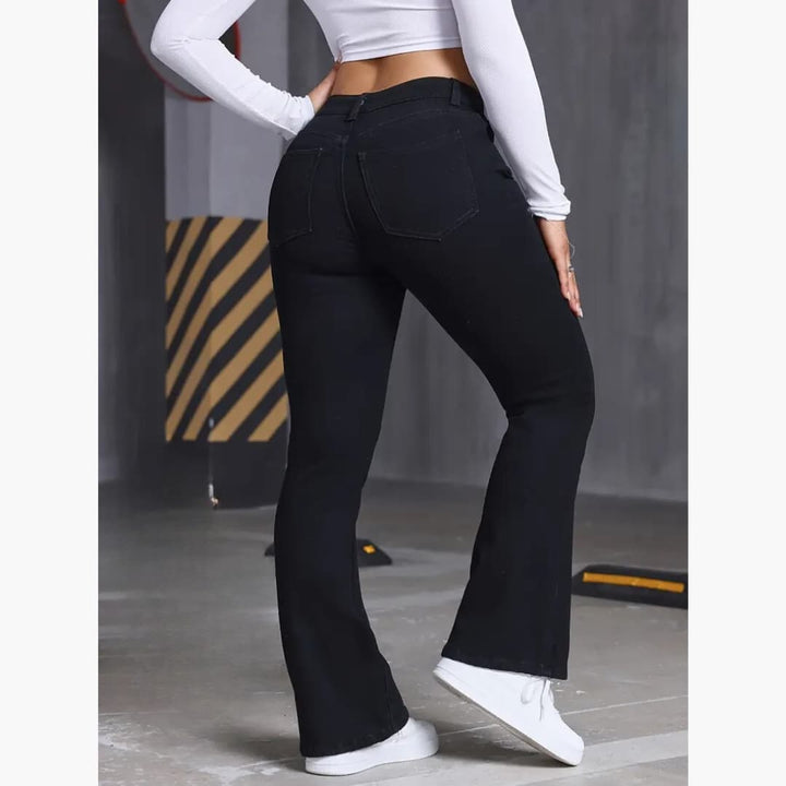 Hilda - Stilige Flare-jeans med høy midje for dame