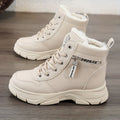 Kvinners Fashion Vinter Snøboots Britisk Stil Tykk Såle