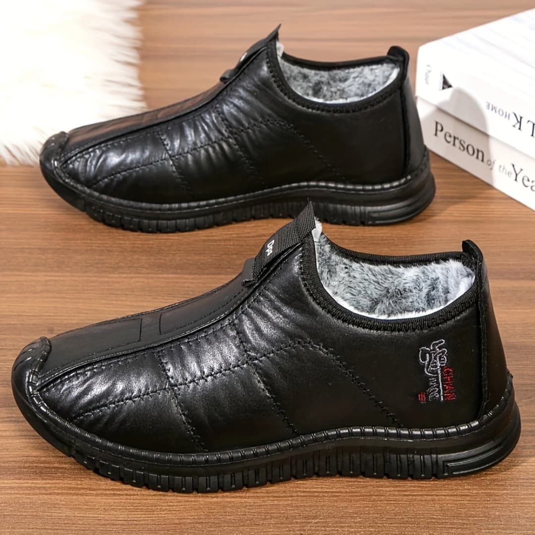 Carlos - Koselige Fleece-fôrede Slip-On Sneakers for Menn