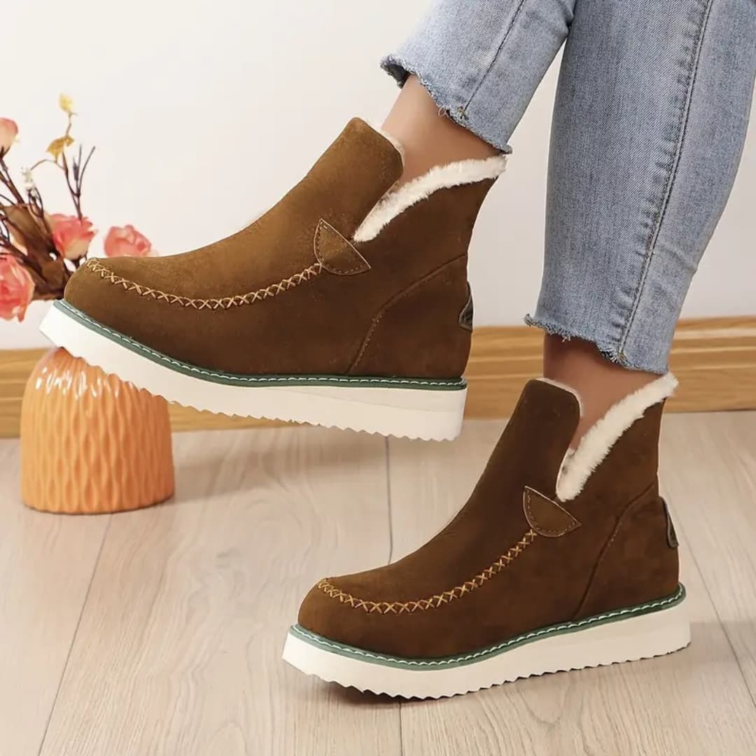 Jasmina - Varme slip-on ankelstøvler til dame