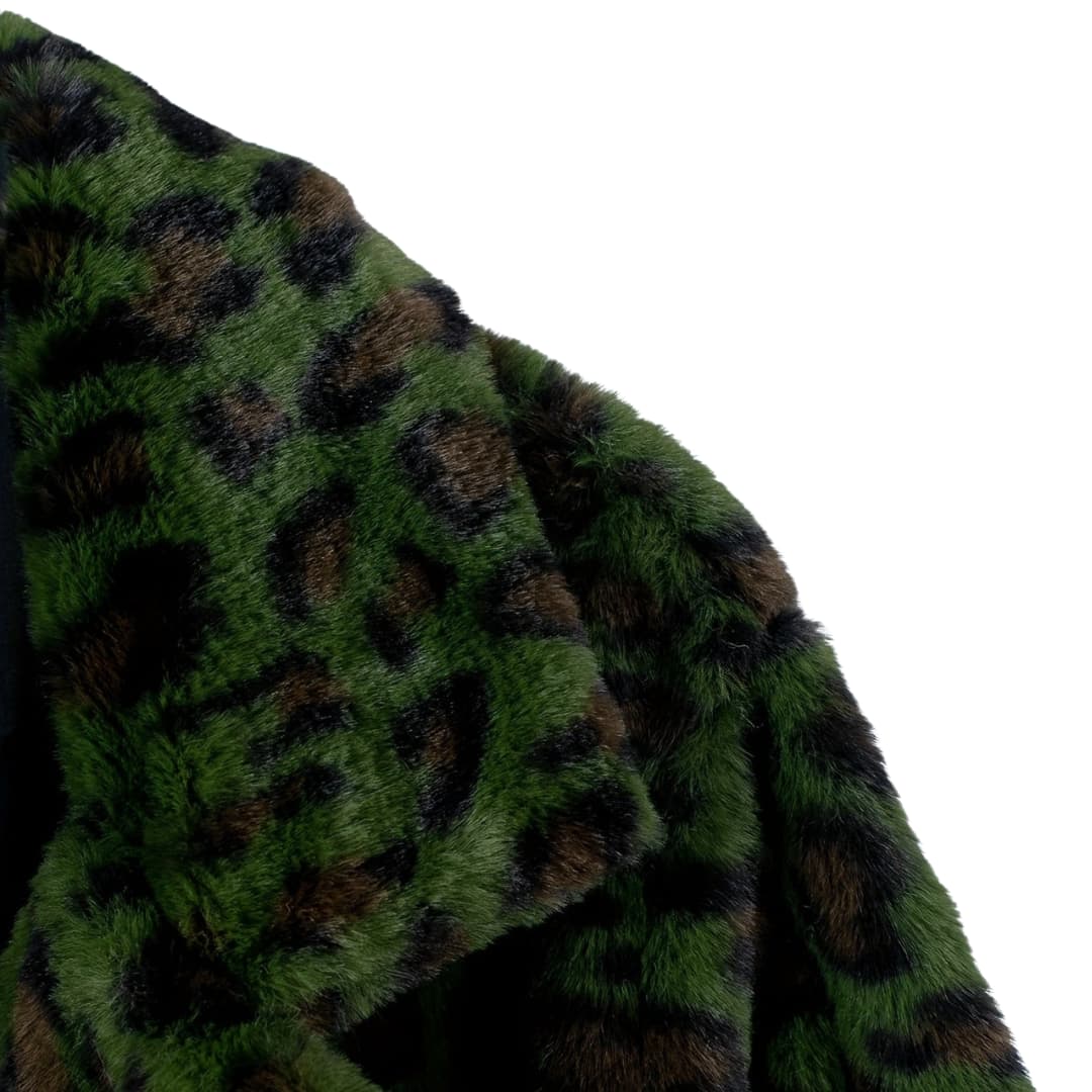 Plus Size Leopardmønster Åpen Cardigan Lang Jakke