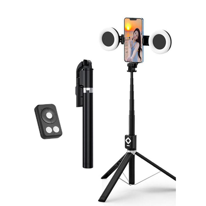 6 i 1 Selfie Stick med Fylllys - Lett og Stabilisert