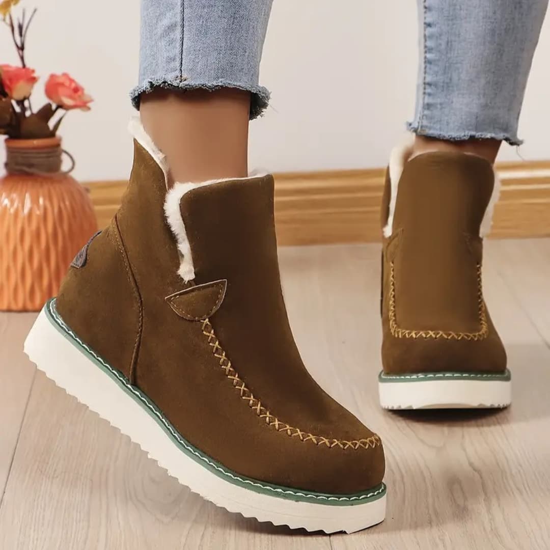 Jasmina - Varme slip-on ankelstøvler til dame