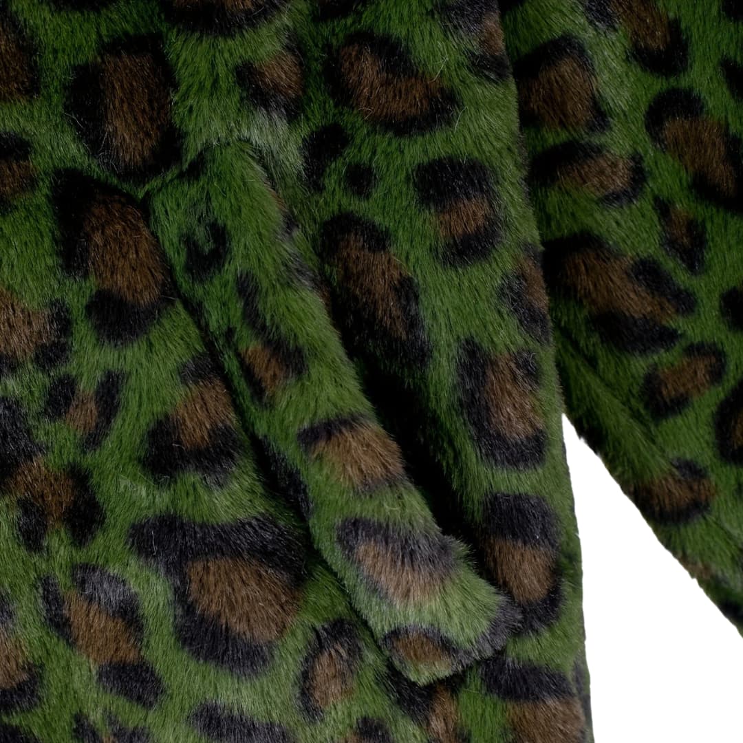Plus Size Leopardmønster Åpen Cardigan Lang Jakke