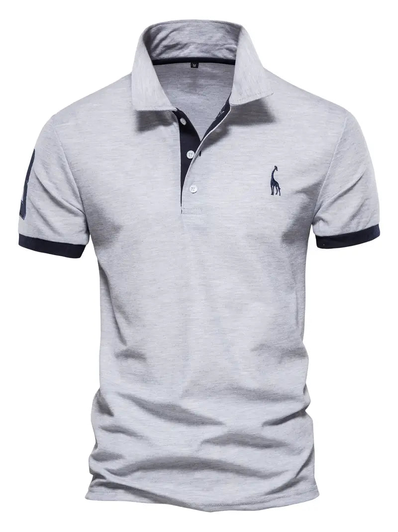 Harrison™ - Slim-fit Brodert Stripet Poloskjorte