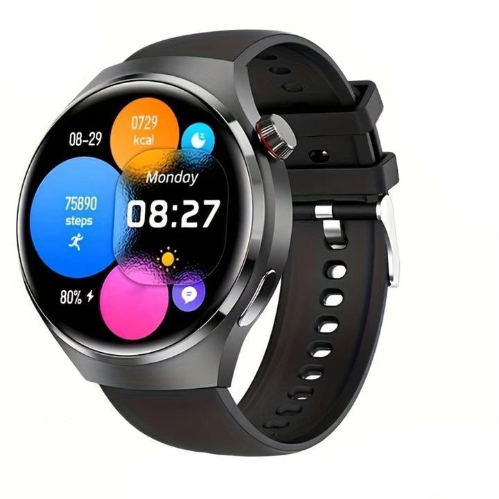 Smartklokke 4 PRO for menn med AMOLED og trådløs samtale