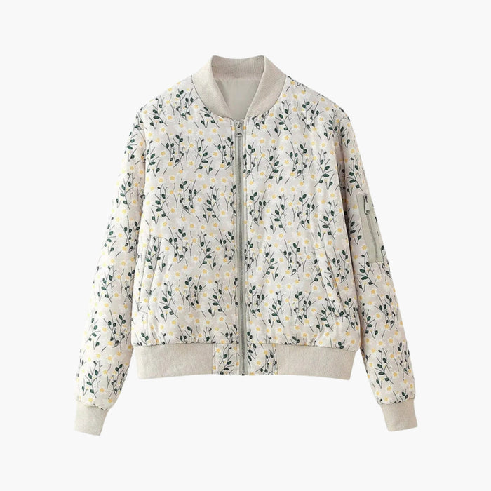Blouson Bombardier Kvinde med Blomsterprint