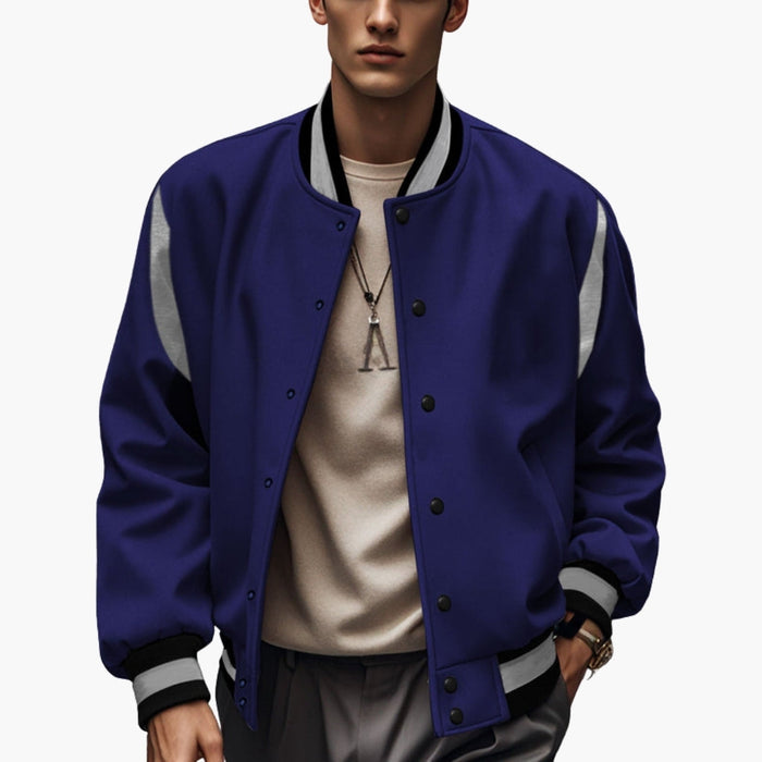 Chaqueta bomber para hombre con detalles en contraste