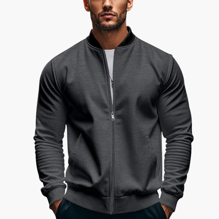 Blouson Bombers Sport Herre Høj Krave med Side Lommer