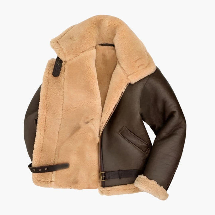 Giacca aviator da uomo con fodera in sherpa