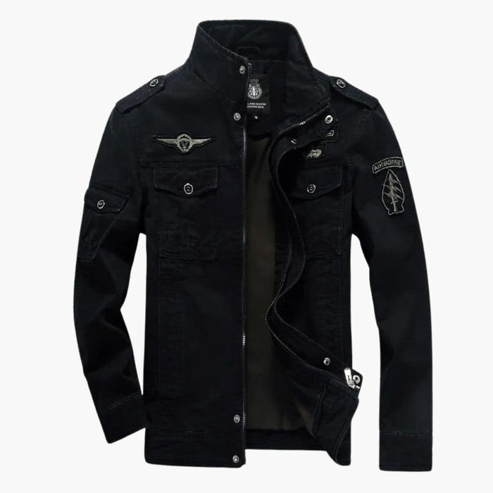 Bomber da uomo con collo alto e diverse tasche