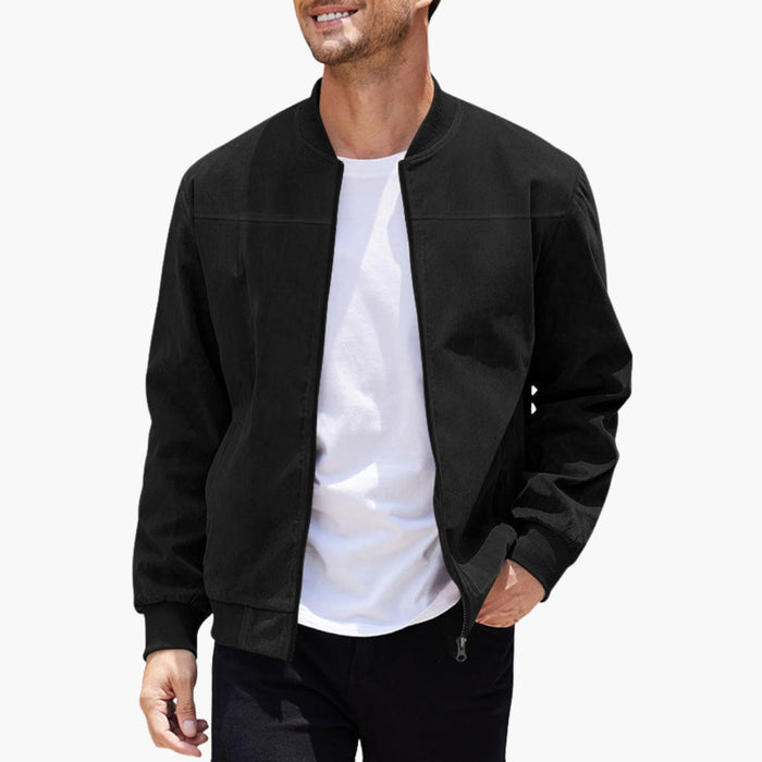 Chaqueta bomber deportiva para hombre con bolsillos laterales