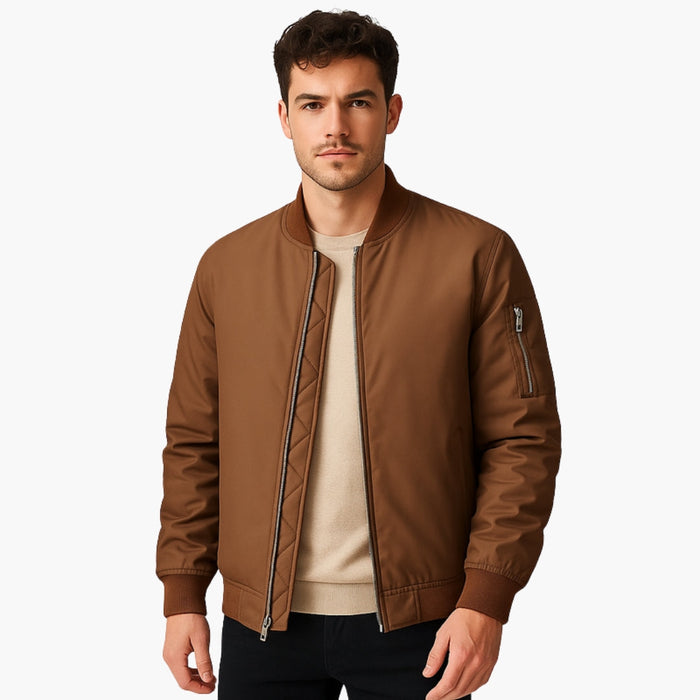 Chaqueta bomber para hombre con bolsillo en la manga