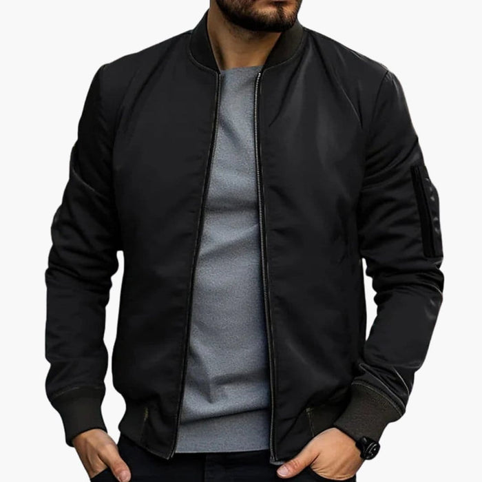 Herren-Bomberjacke mit Reißverschlusstasche