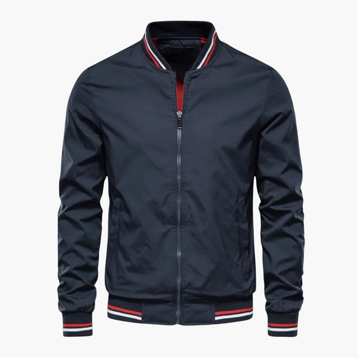 Herren-Bomberjacke mit Reißverschluss und Kragen