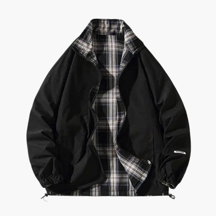 Unisex Retro Bomberjakke med Lynlås