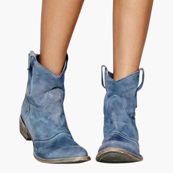 Damen-Stiefeletten mit Zuglaschen und profilierter Sohle