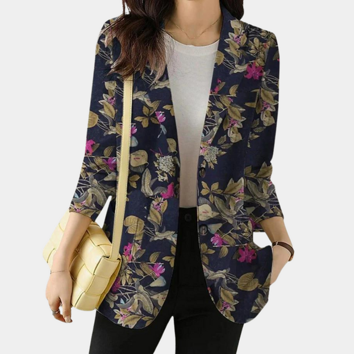 Blazer fleuri pour femme avec imprimé floral et coupe cintrée