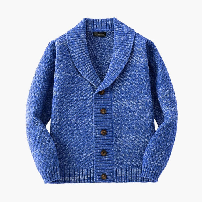 Cardigan-pull pour homme avec col aux épaules