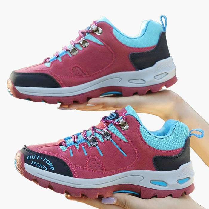 Scarpe da trekking da uomo con lacci e pannelli in mesh