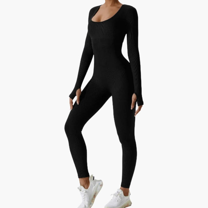 Dame jumpsuit med lange ærmer