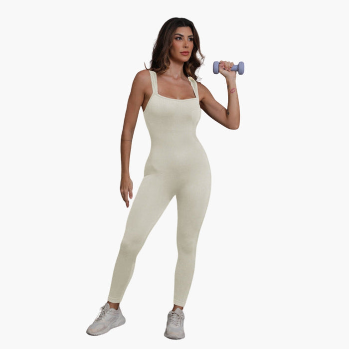 Damen-Jumpsuit mit weitem Trägerdesign