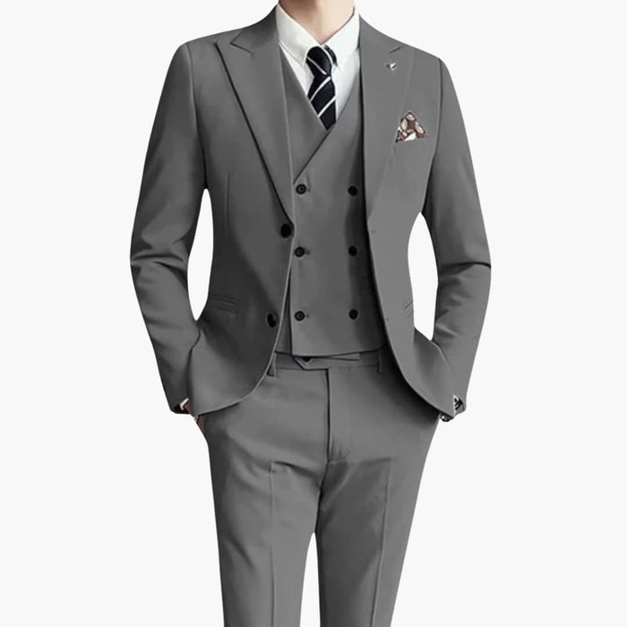 Costume trois pièces pour homme avec veste et gilet assortis