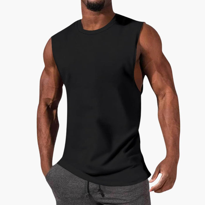 Sports-singlet for menn med vide ermeopningar