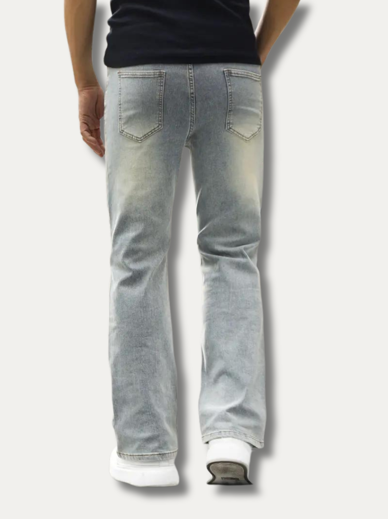 Vintage-stil denim bukse for menn