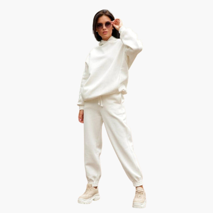 Damen-Set mit Hoodie und Jogginghose mit elastischem Bund